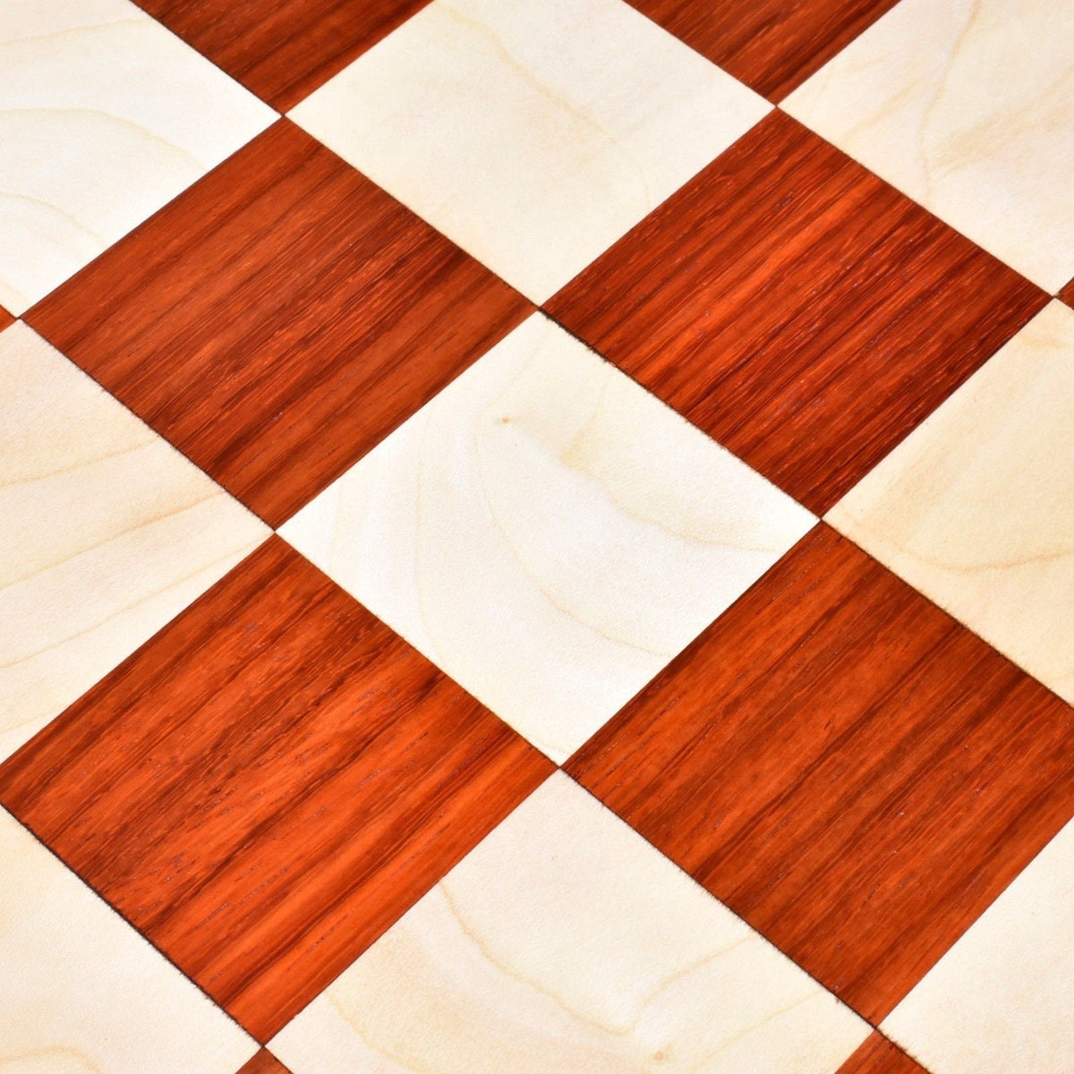 21" and 19" Bud Rosewood(African Padauk) & Maple wood chess board Rounded corners and edges Super fine smooth polish