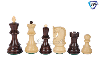 Russian Zagreb Chess Pieces Set in Rosewood & Boxwood King 3.9" Weighted  2 Extra Queens reproduced